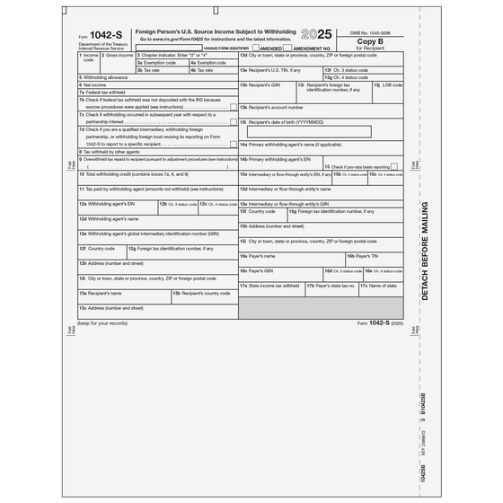 1042S Recipient Copy B