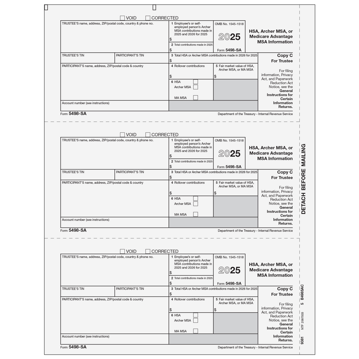 5498-SA Trustee Copy C