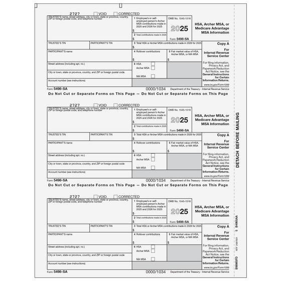 5498-SA Federal Copy A