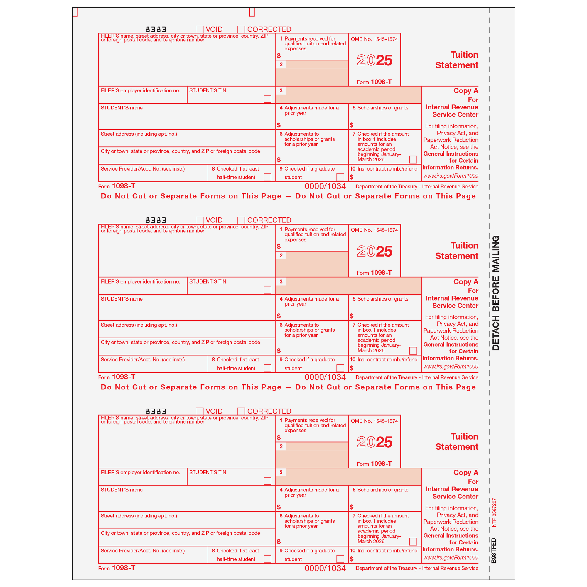 1098-T Federal Copy A