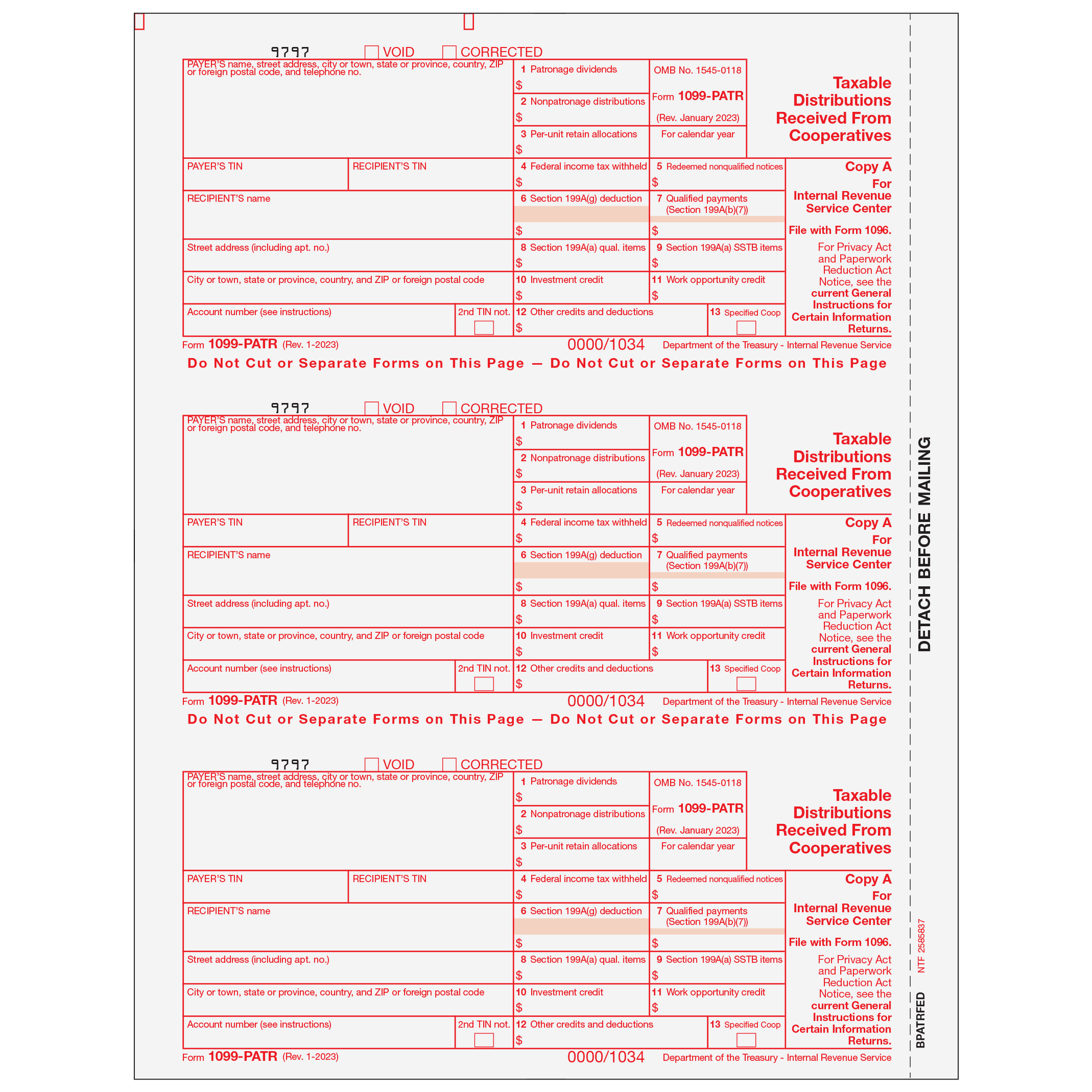 1099-PATR Federal Copy A