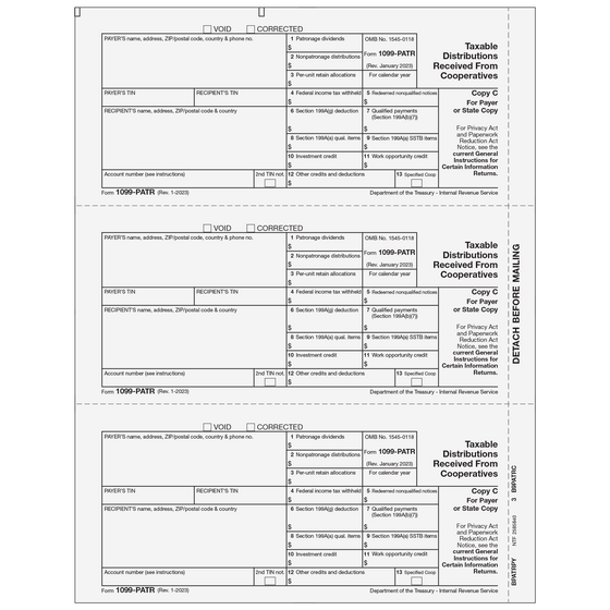 1099-PATR Payer or State Copy C
