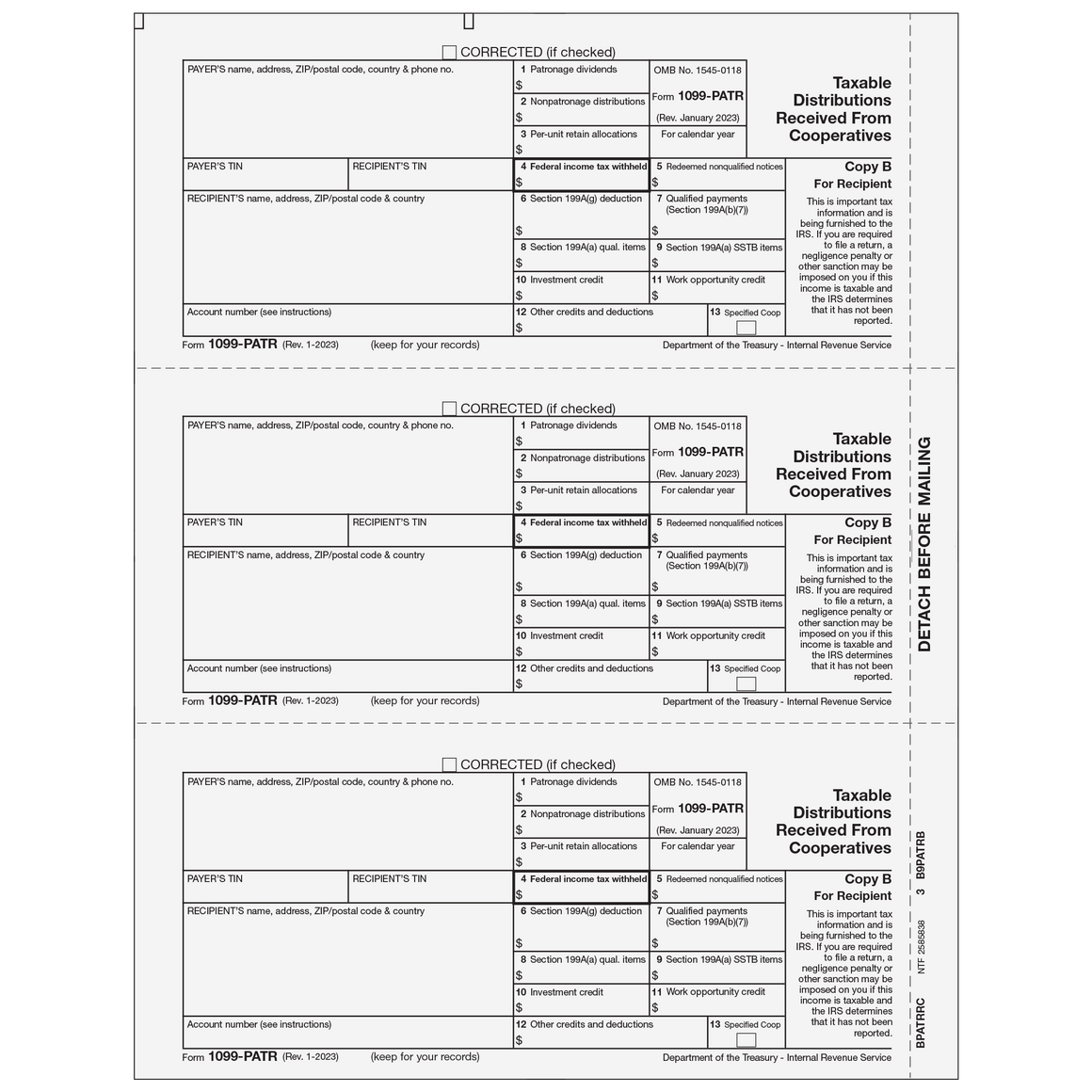 1099-PATR Recipient Copy B