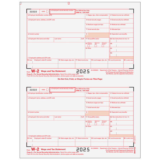 W-2 Employer Federal Copy A
