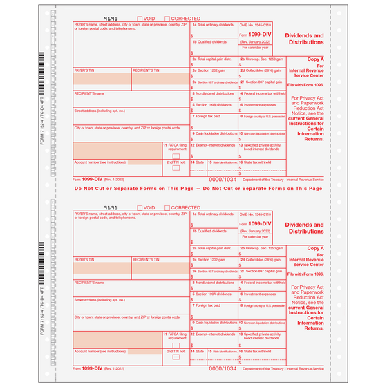 1099-DIV 5pt Carbonless