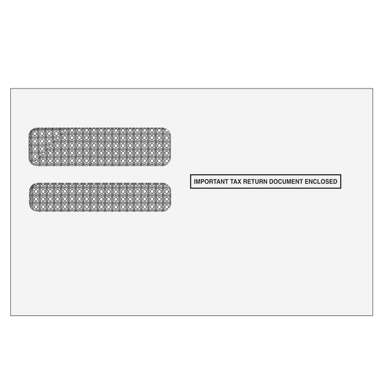 1095 Double Window Envelope Moisture Seal - Machine Insertable