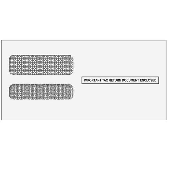 W-2 3up Double Window Envelope
