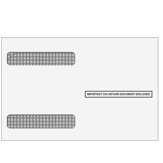 W-2 4up Horizontal Double Window Envelope