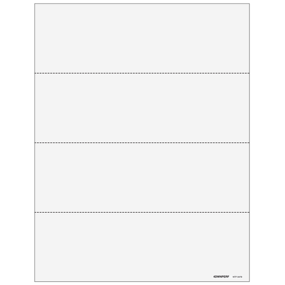 4up Horizontal Blank Laser Paper w/ instructions