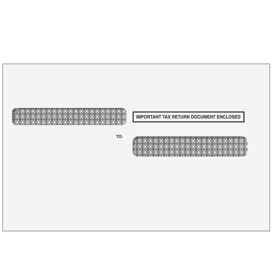 W-2 4up Quad Double Window Envelope (for high speed inserting equipment)