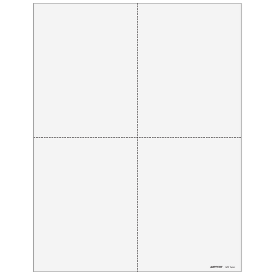 4up Quad Blank Laser Paper