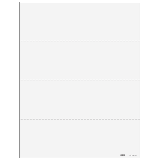 4up Horizontal Blank Laser Paper