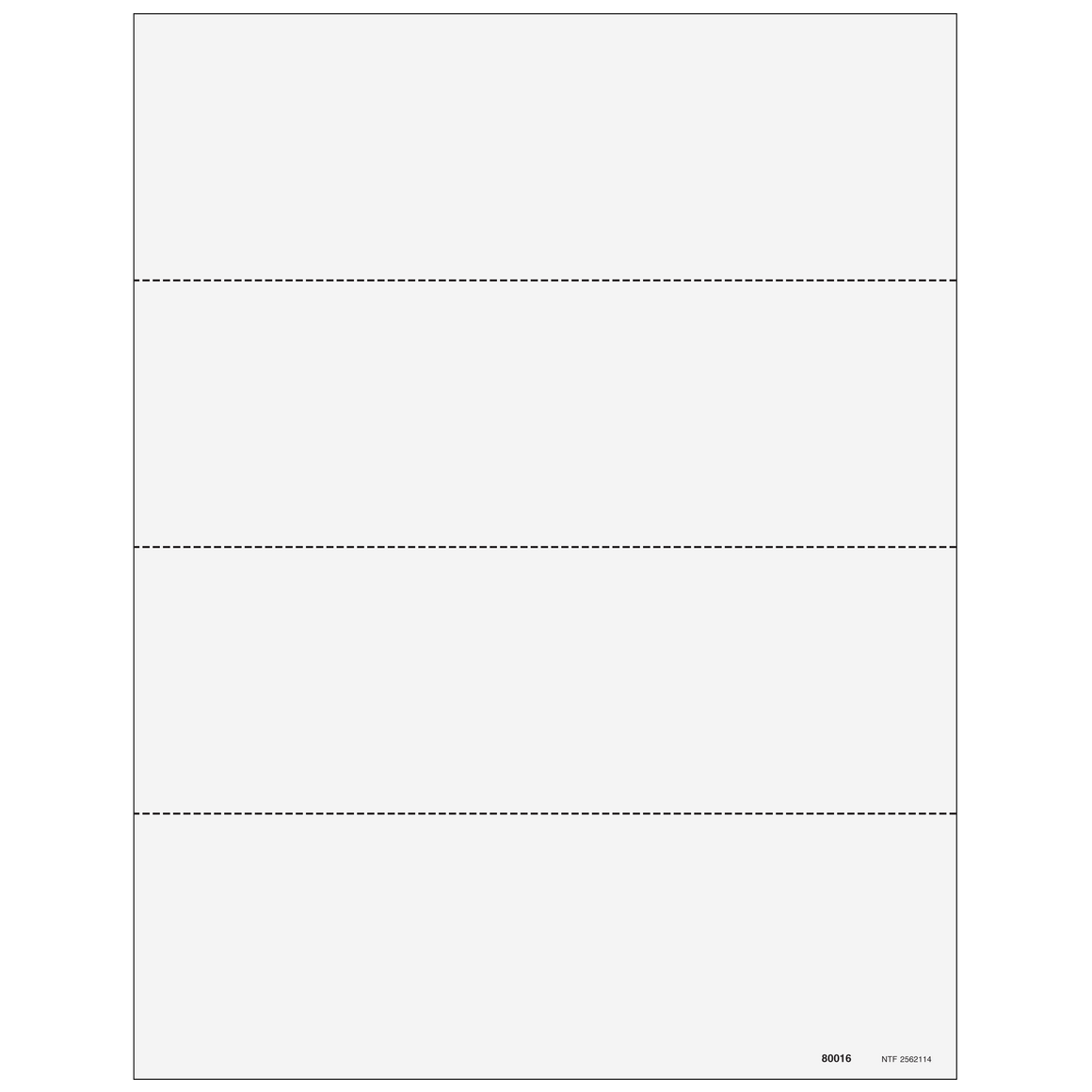 4up Horizontal Blank Laser Paper