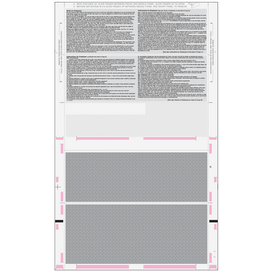 Pressure Seal EZ fold W-2 4up Horizontal