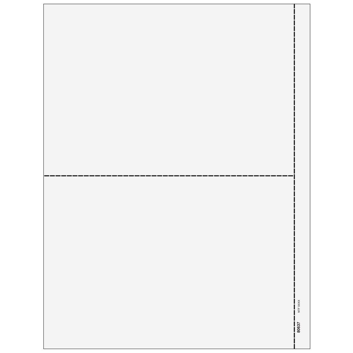 2up Blank Laser Paper w/ 1/2" side perf for 1042-S