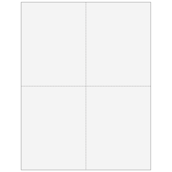 4up Quad Blank Laser Paper w/ instructions