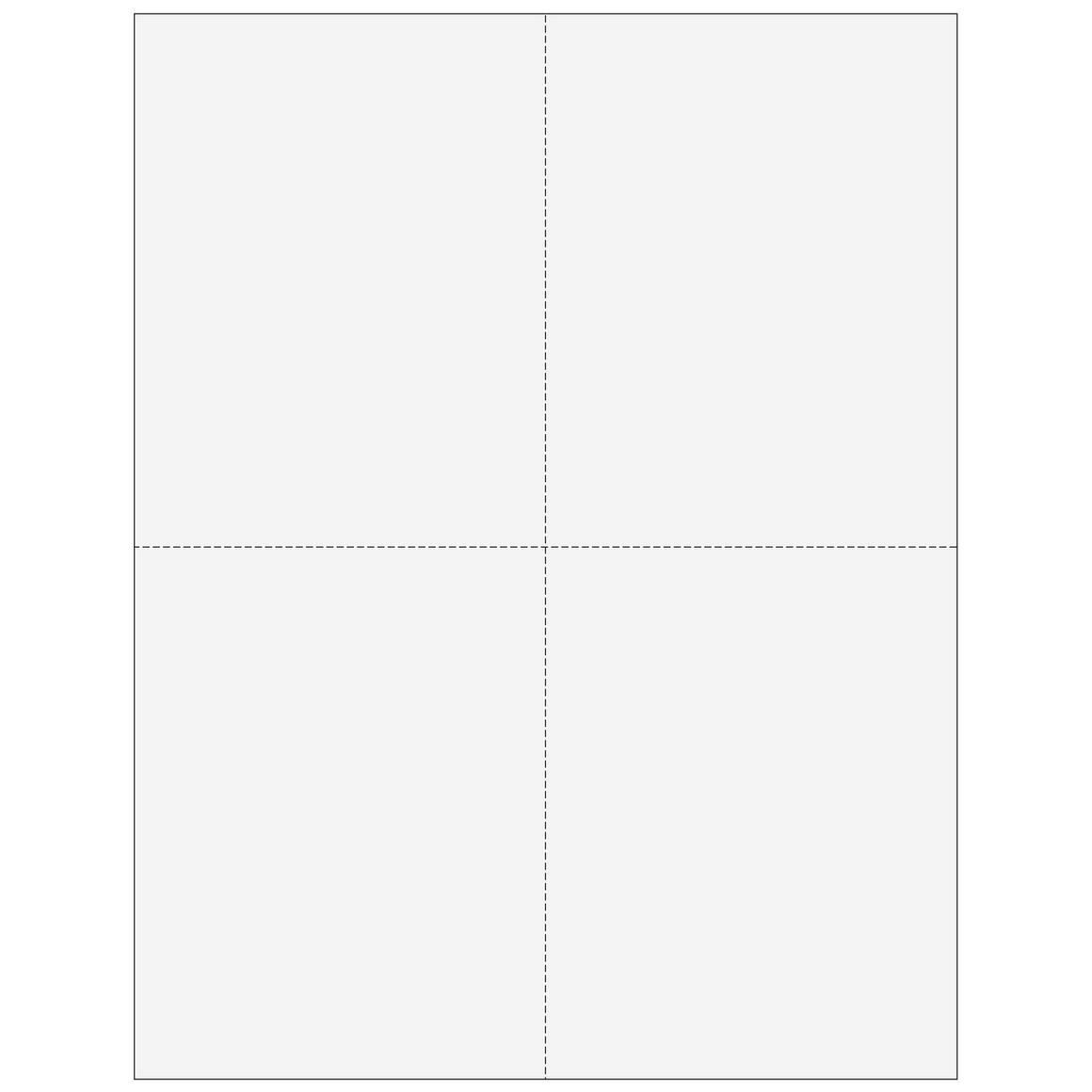4up Quad Blank Laser Paper w/ instructions