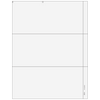 3up Blank Laser Paper with 1/2" perf