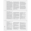 3up Blank Laser Paper with 1/2" perf