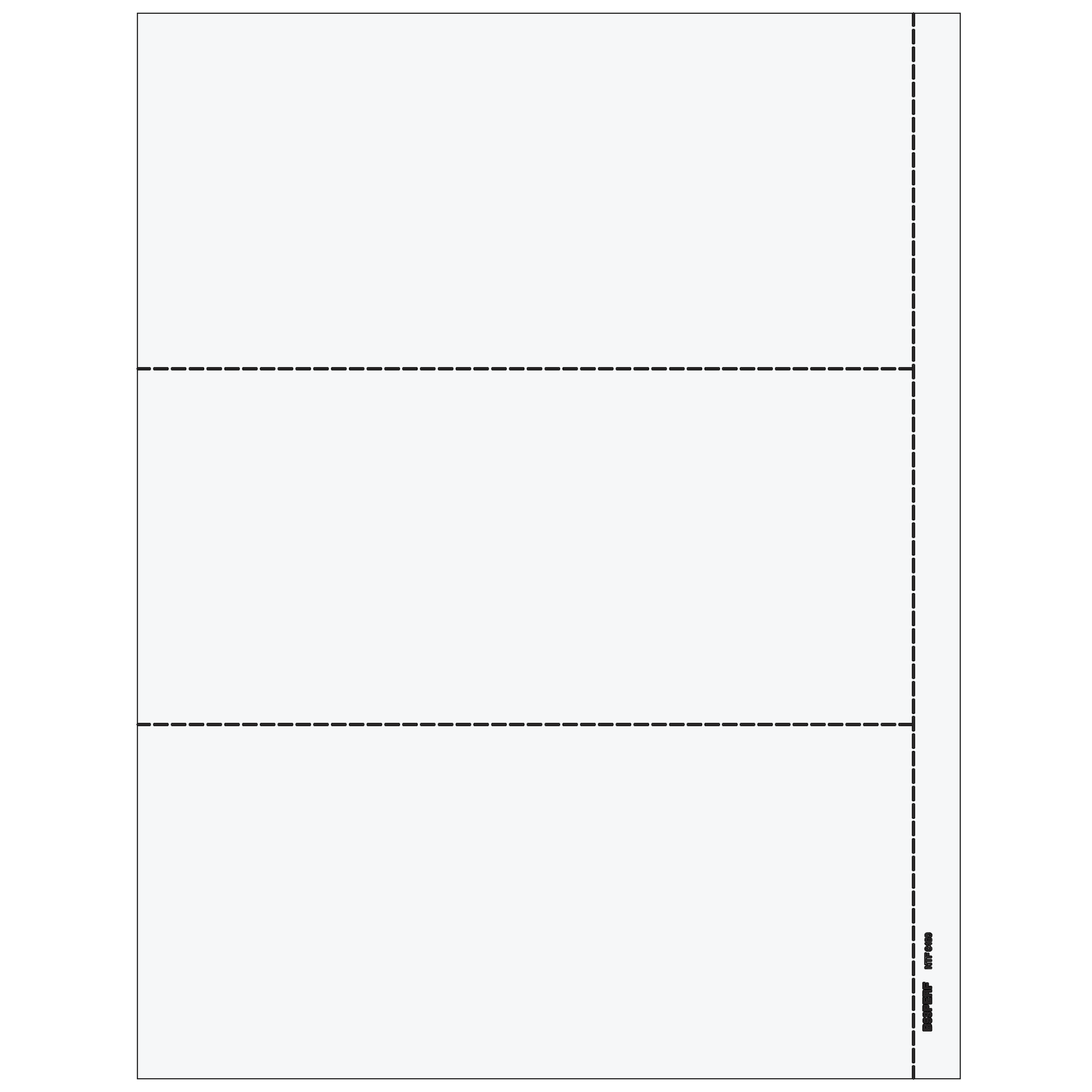 3up Blank Laser Paper w/ 1/2" side perf & 1099-MISC instructions