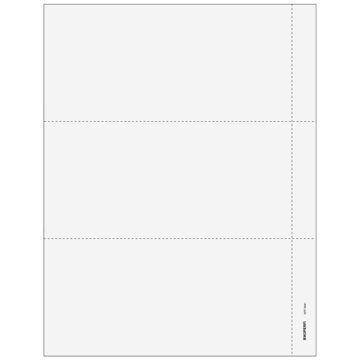 3up Blank Laser Paper with 3/4" perf w/ instructions