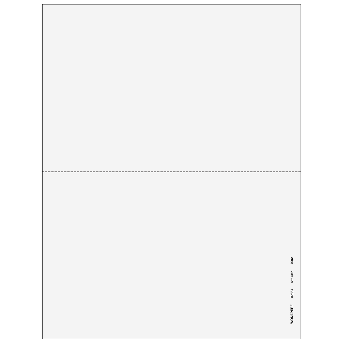 2up Blank Laser Paper