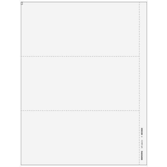 3up Blank Laser Paper w/ 1/2" side perf & 1099-NEC instructions