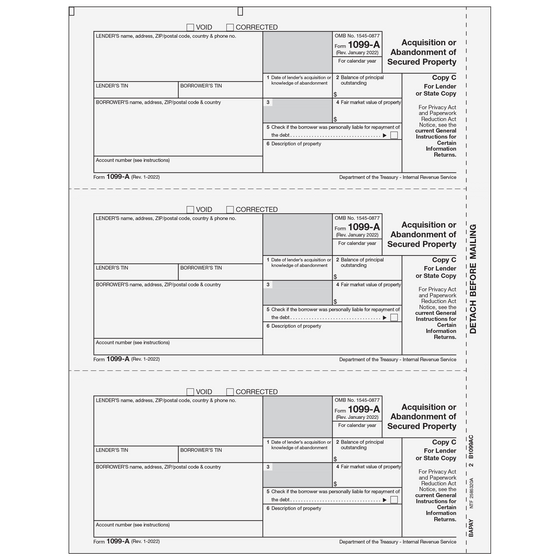 1099-A Lender or State Copy C