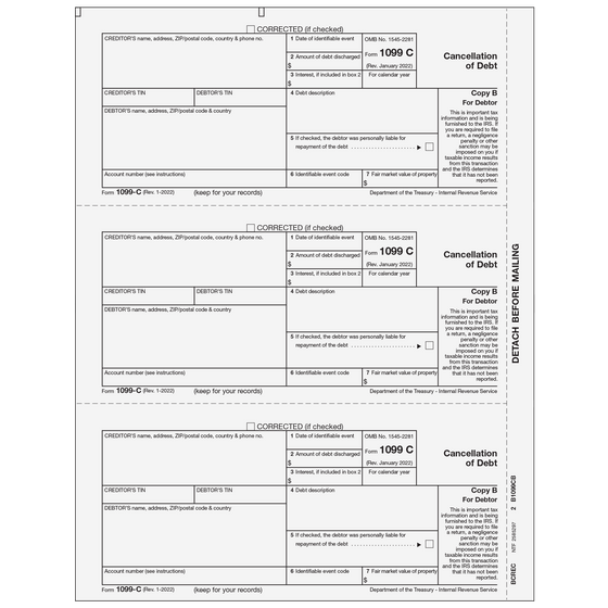 1099-C Debtor Copy B