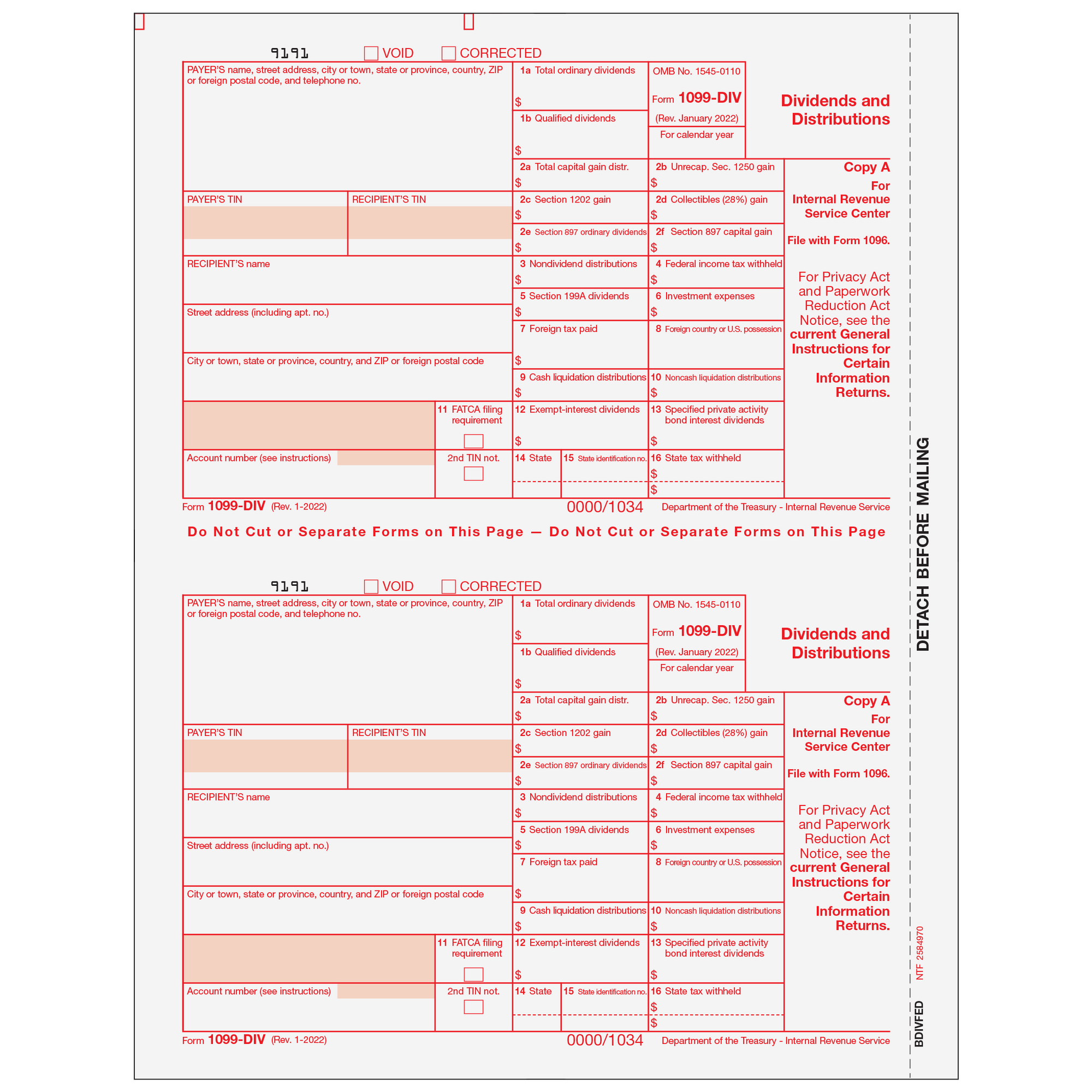 1099-DIV Federal Copy A