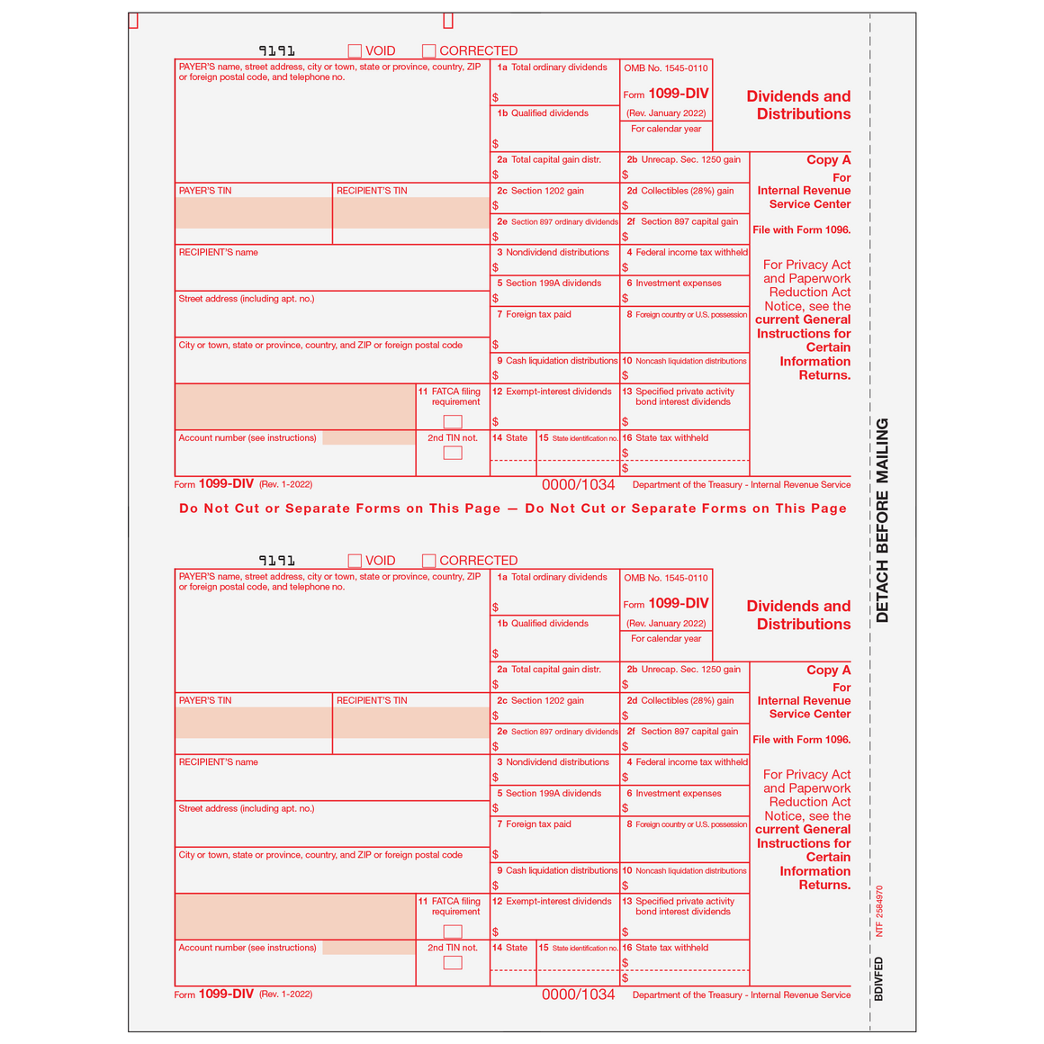 1099-DIV Federal Copy A