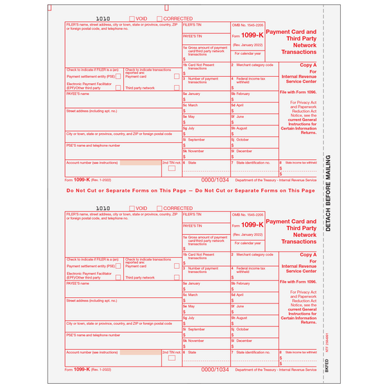 1099-K Federal Copy A