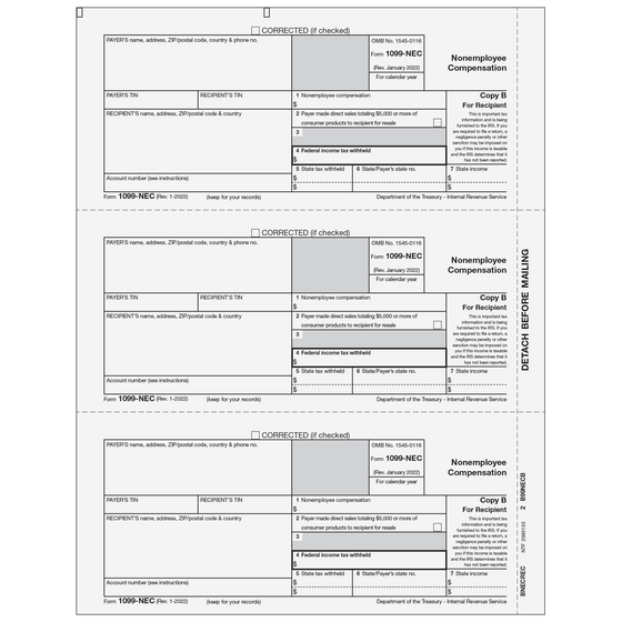 1099-NEC Recipient Copy B