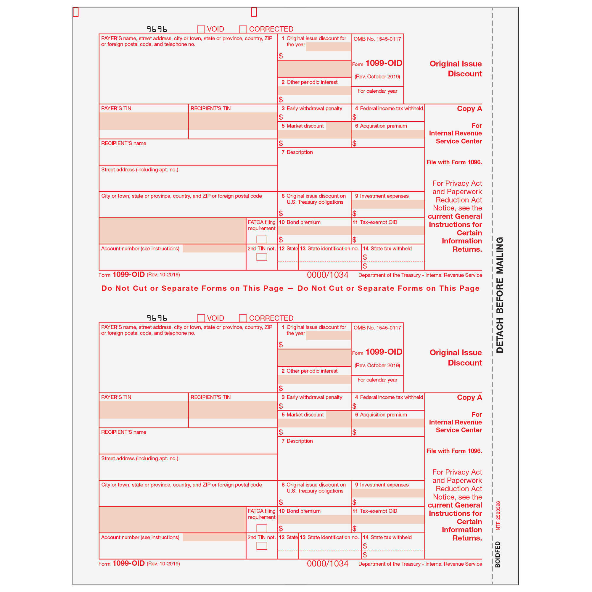 1099-OID Federal Copy A