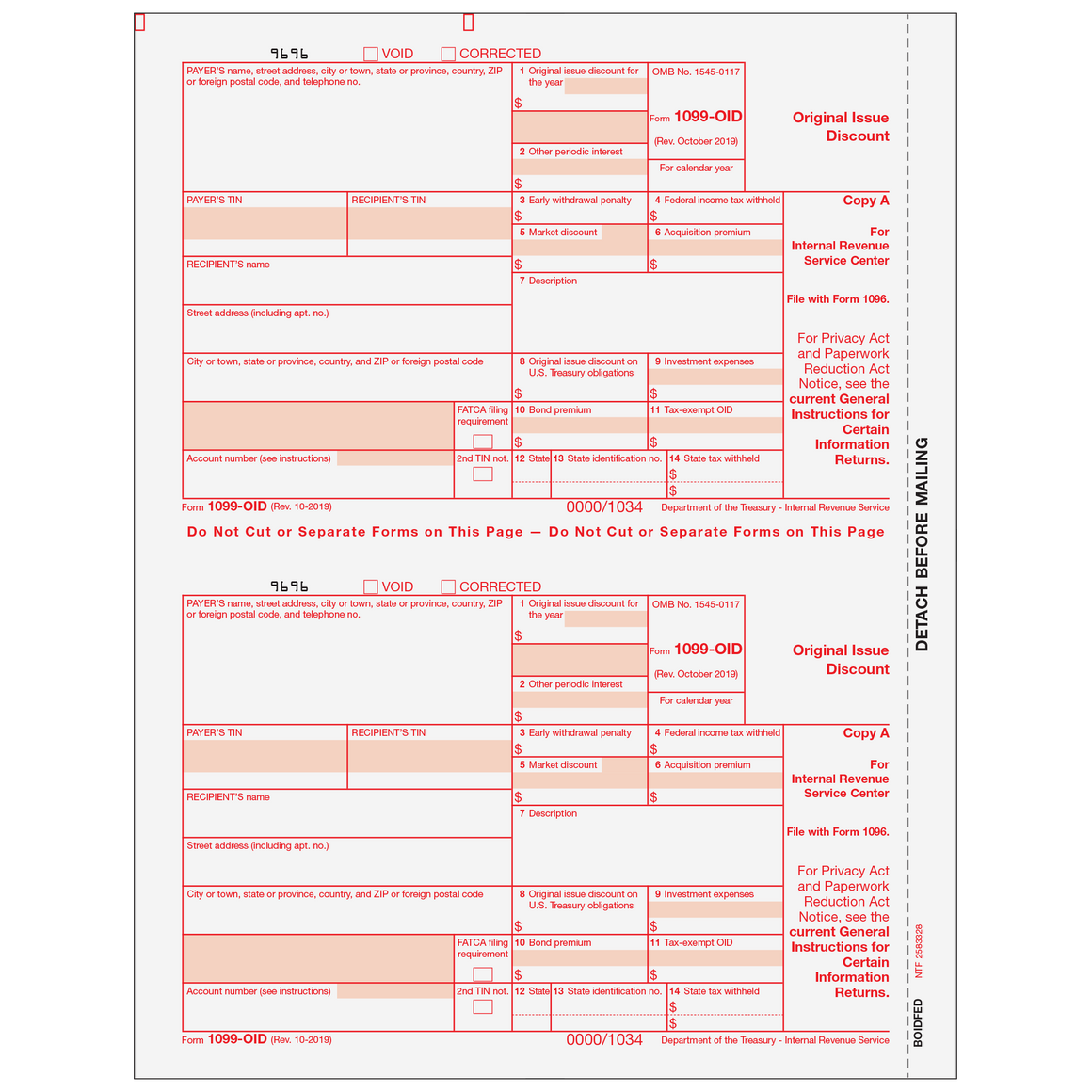 1099-OID Federal Copy A