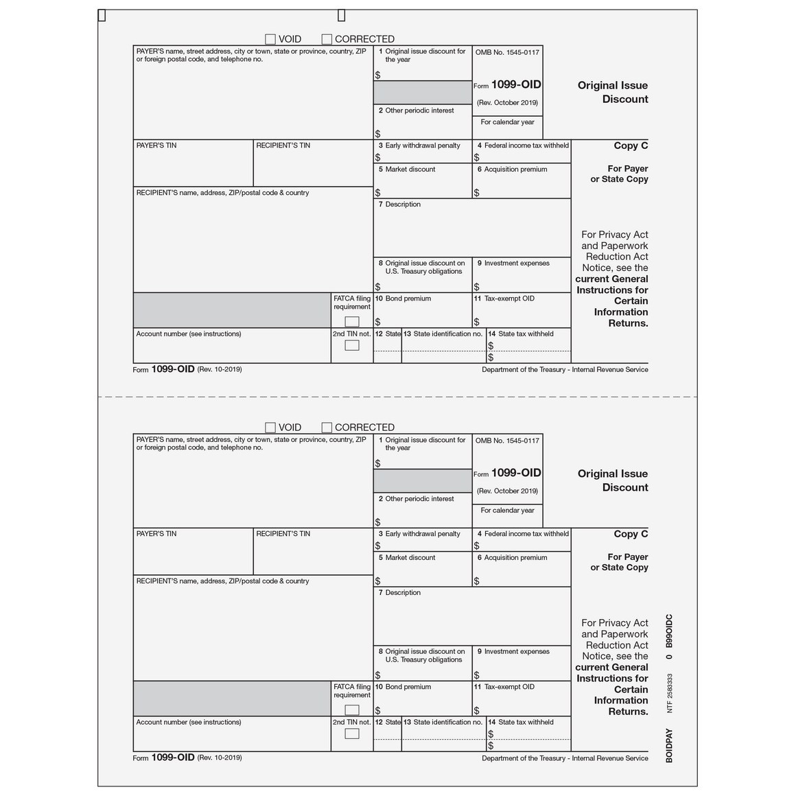 1099-OID Payer Copy C
