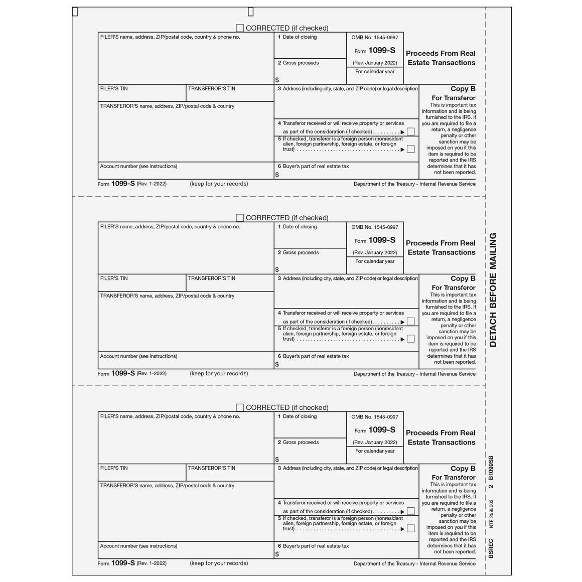 1099-S Transferor Copy B