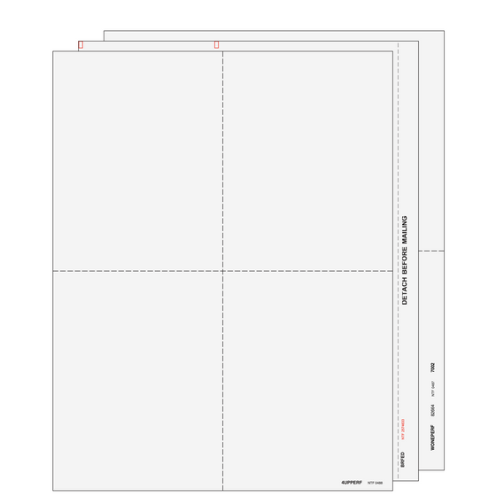 1099-R Blank 4up Set - 6pt