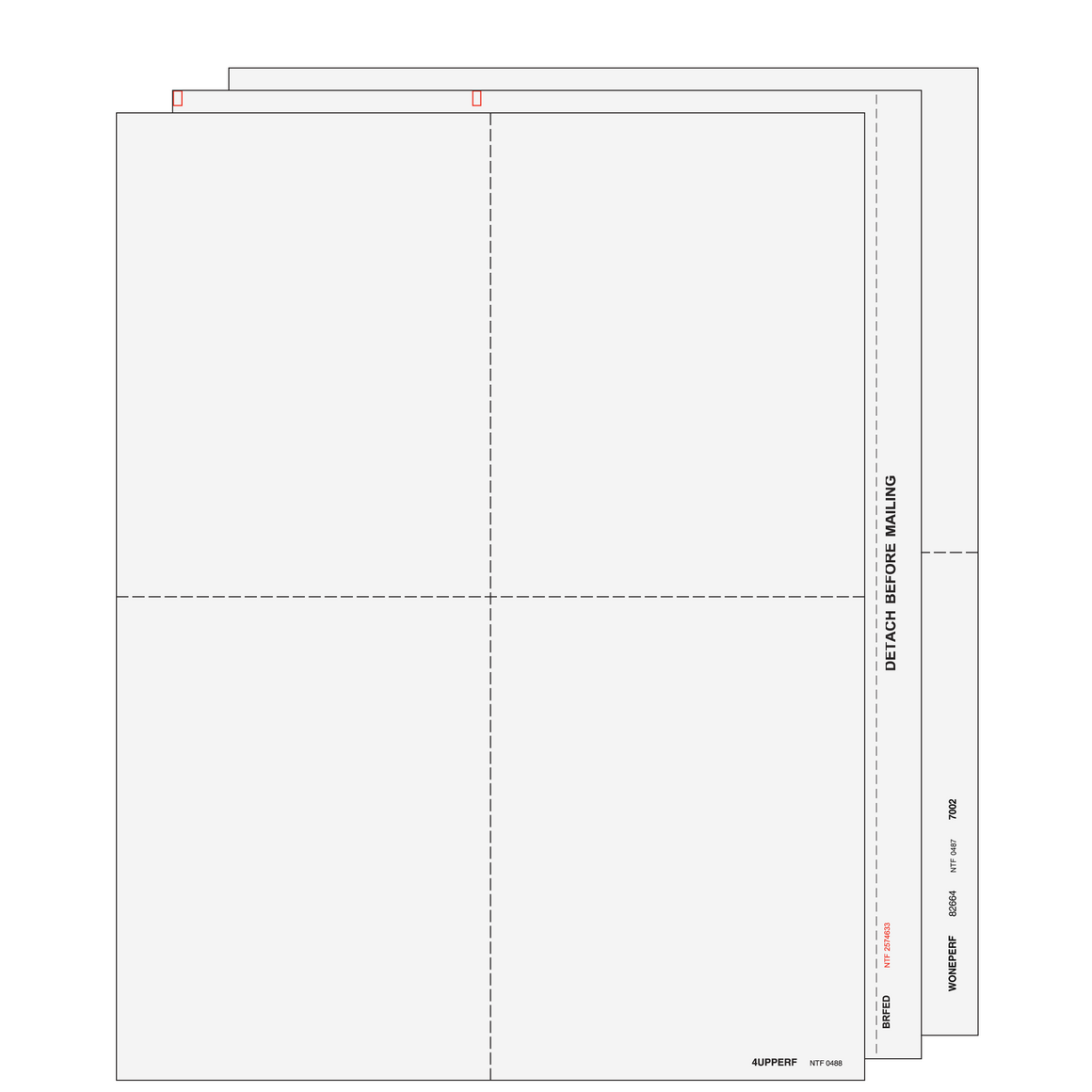 1099-R Blank 4up Set - 6pt